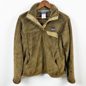 Patagonia Fleece Jacket Women’s Medium Organic Cotton Burnt Gold Color